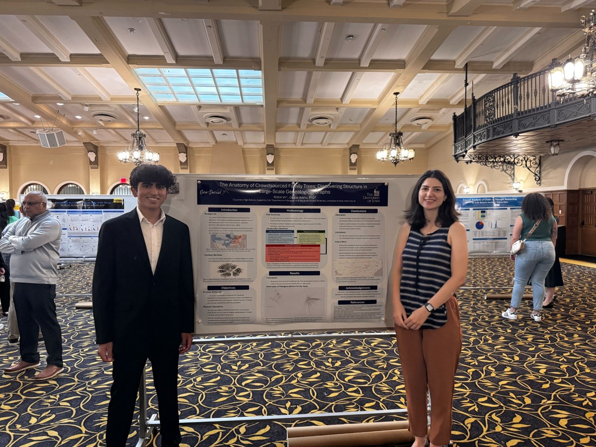 Rithik Vir presenting at the 2025 SSTP poster session